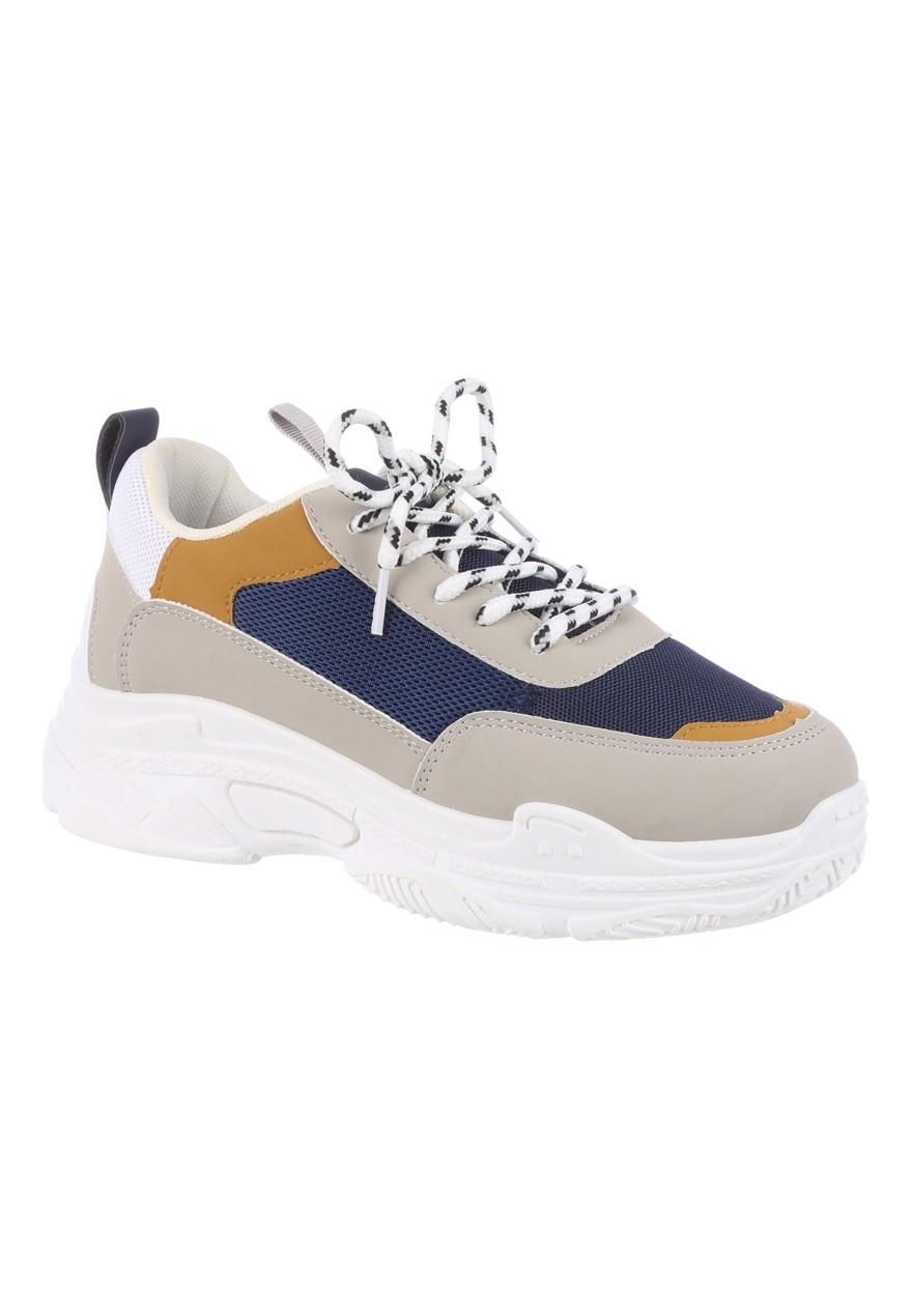 Peacocks Navy Chunky Womens Trainers - Stockpoint Apparel Outlet