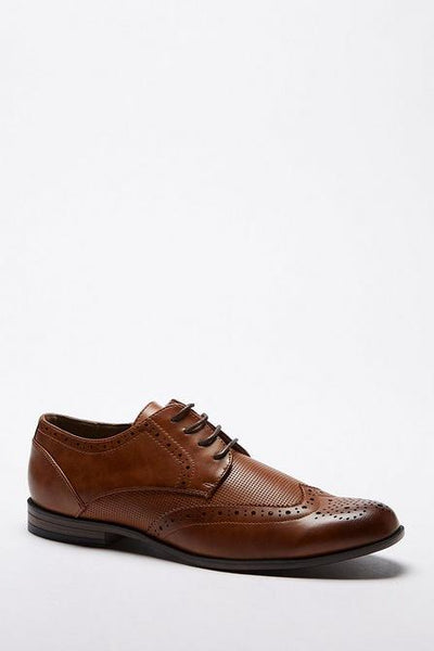 Studio Men Smart Brown Leather Brogues Mens Shoes