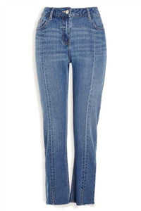 Next Womens Mid Blue Crop Jeans