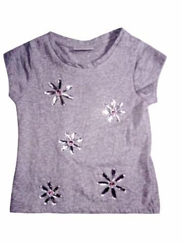 Matalan Grey Beaded Baby Girls T-Shirt
