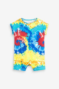 Next Single Printed Bright Tie Dye Baby Boys Romper - Stockpoint Apparel Outlet