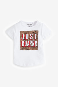 Next White Roar Older Boys T-Shirt - Stockpoint Apparel Outlet