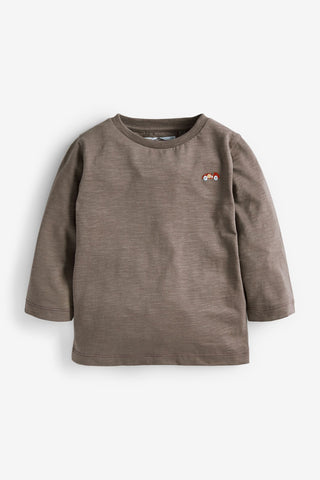 Next Mink Long Sleeve Plain Baby Boys T-Shirt - Stockpoint Apparel Outlet