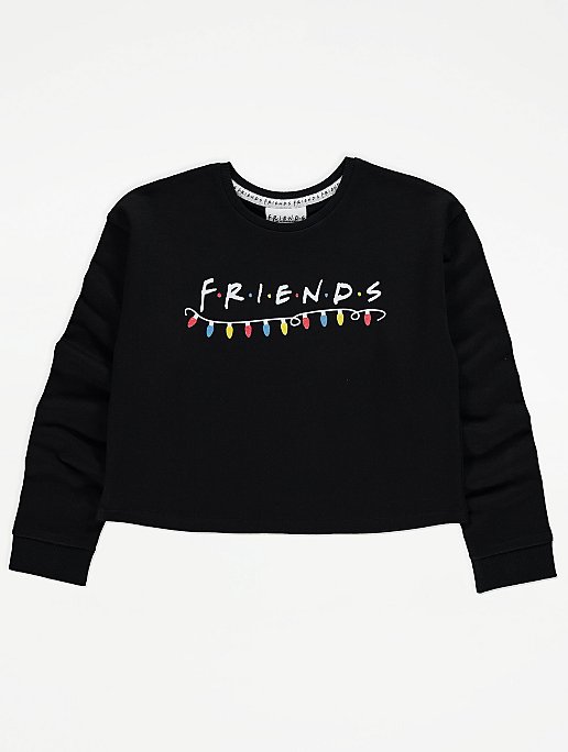 George Girls Friends TV Show Black Cropped Sweatshirt - Stockpoint Apparel Outlet