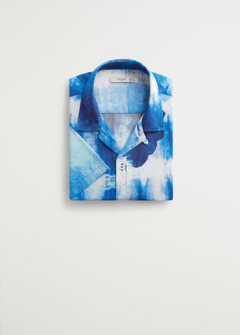 Mango Ignacio Tie-dye Print Mens Shirt - Stockpoint Apparel Outlet
