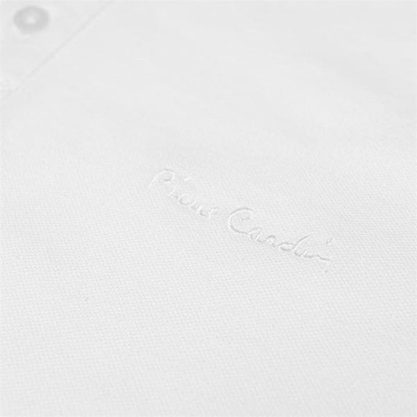 Pierre Cardin Plain White Mens Polo Shirt - Stockpoint Apparel Outlet