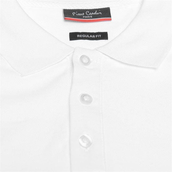 Pierre Cardin Plain White Mens Polo Shirt - Stockpoint Apparel Outlet