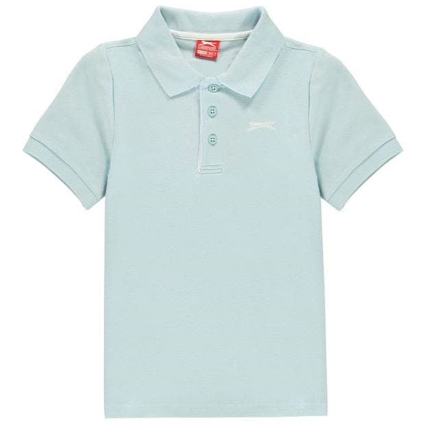 Slazenger Plain Light Blue Older Boys Polo Shirt - Stockpoint Apparel Outlet