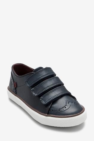 Next Navy Strap Baby Boys Brogue Shoes - Stockpoint Apparel Outlet