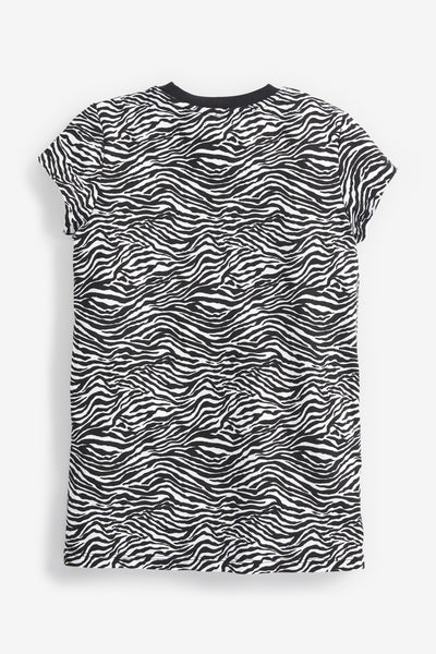 Next Zebra Animal Print Paris City Older Girls T-Shirt - Stockpoint Apparel Outlet