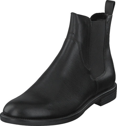 Womens Vagabond Amina Office Block Heel Fashion Closed Toe Ankle Boots, Black - Stockpoint Apparel Outlet