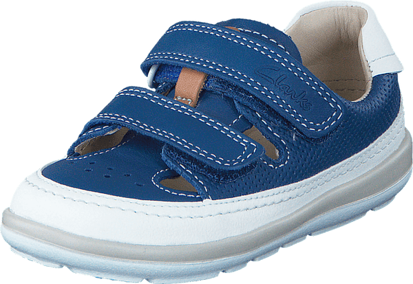 Clarks Softly Navy Fst Younger Boys Shoes - Stockpoint Apparel Outlet