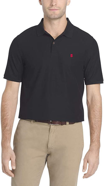 Izod Performance Black Pique Mens Polo Shirt - Stockpoint Apparel Outlet