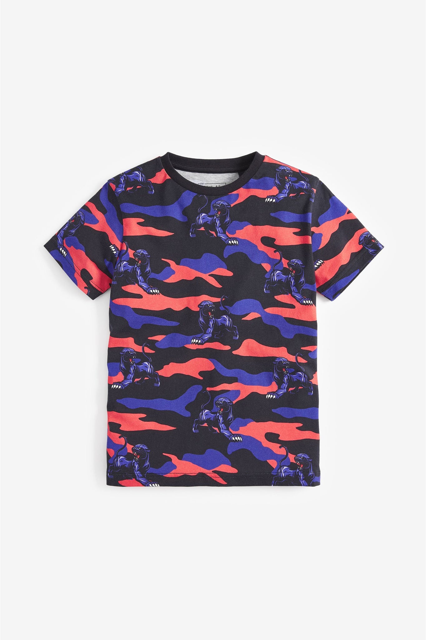 Next Multi All Over Print Panther Camo Older Boys T-Shirt - Stockpoint Apparel Outlet