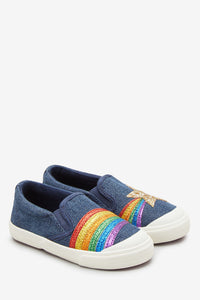 Next Denim Rainbow Younger Girls Skate Shoes - Stockpoint Apparel Outlet