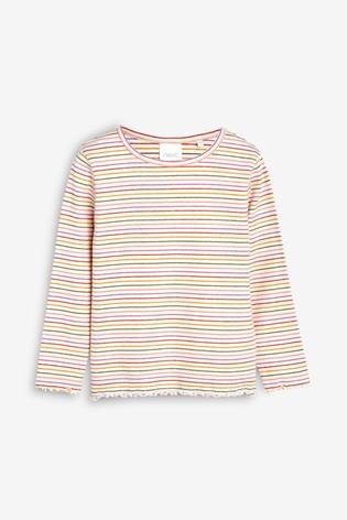 Next Multi Stripe Baby Girls T-Shirt - Stockpoint Apparel Outlet