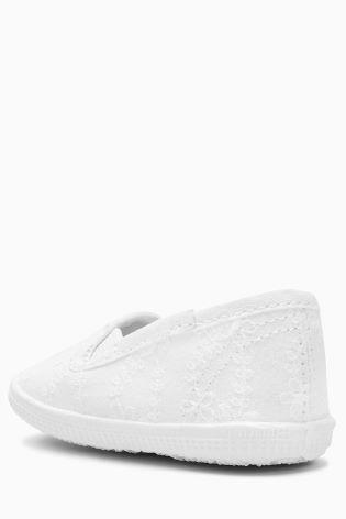 Next White Slip-On Baby Girls Crawlers - Stockpoint Apparel Outlet