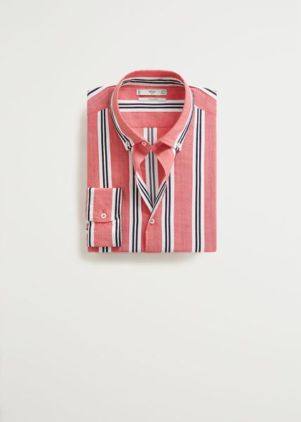 Mango Stiges Regular Fit Striped Cotton Mens Shirt - Stockpoint Apparel Outlet