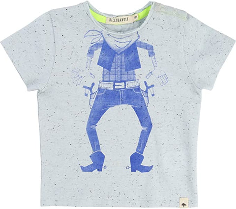 Billy Bandit Pale Blue Dotted Baby Boys T-Shirt - Stockpoint Apparel Outlet