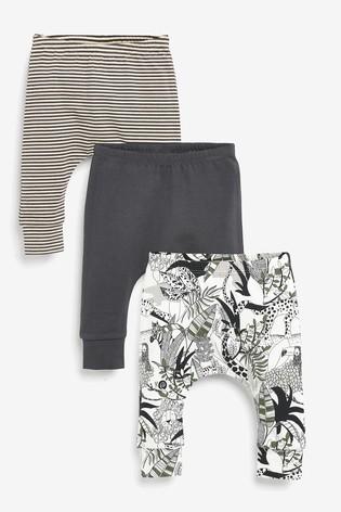 Next Monochrome 3 Pack Stretch Animal Baby Boys Leggings - Stockpoint Apparel Outlet