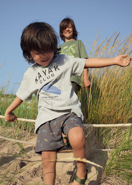 Mango Kayak Organic Printed Cotton Older Boys T-Shirt - Stockpoint Apparel Outlet