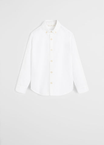 Mango Oxford White Cotton Older Boys Shirt - Stockpoint Apparel Outlet