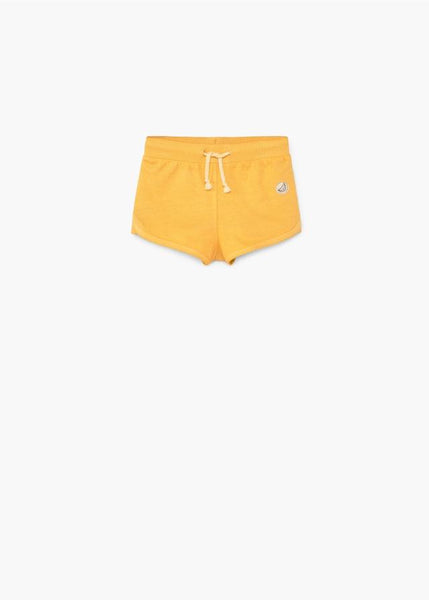 Mango Baby Girls Yellow Cotton Jogging Short - Stockpoint Apparel Outlet