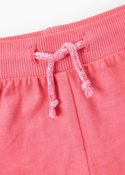 Mango Baby Girls Pink Cotton Jogging Short