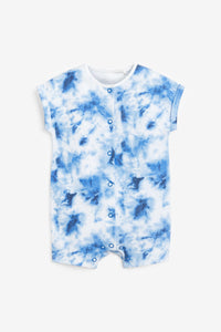 Next Single Printed Blue Tie Dye Baby Boys Romper - Stockpoint Apparel Outlet