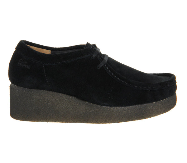 Clarks Peggy Bee Suede Wallabee Womens Wedge Shoes - Stockpoint Apparel Outlet