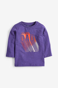 Next Purple Rad Like Dad Younger Boys T-Shirt - Stockpoint Apparel Outlet