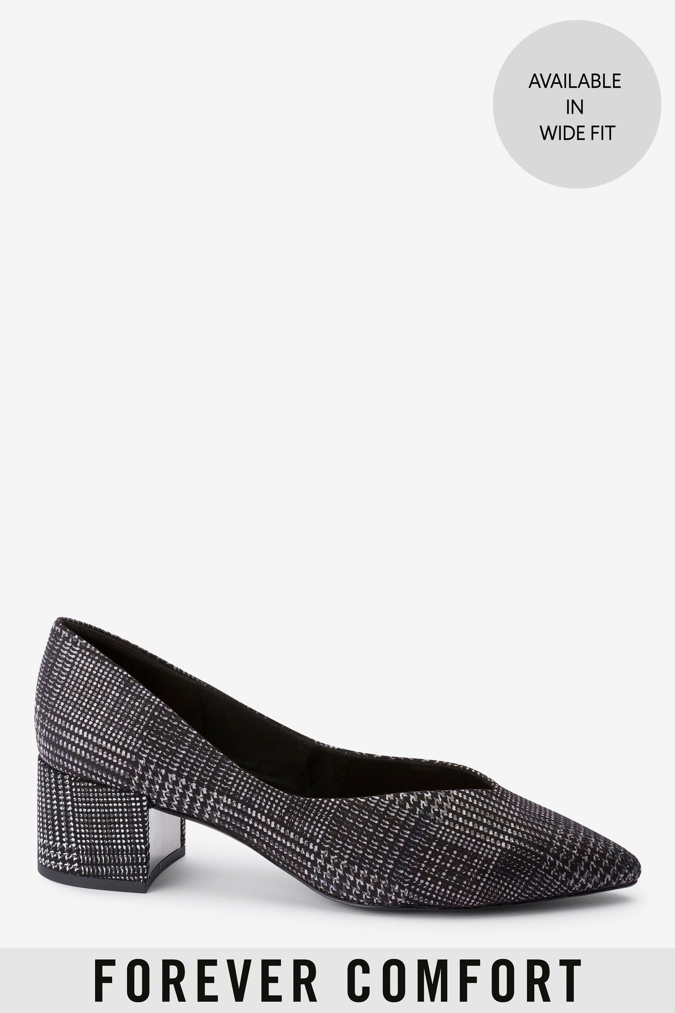 Next Black / Grey Check Womens Shoes - Stockpoint Apparel Outlet