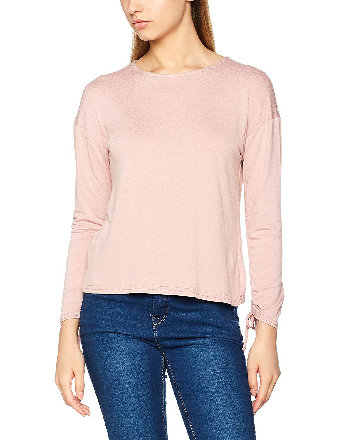 New Look Womens Ruche Pink Long Sleeve Top - Stockpoint Apparel Outlet