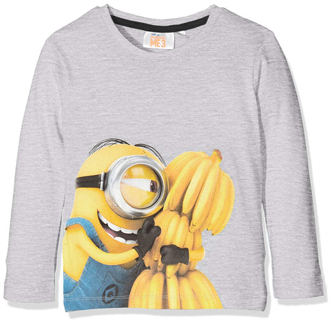 Universal Boys Minions Banana Grey T-Shirt - Stockpoint Apparel Outlet