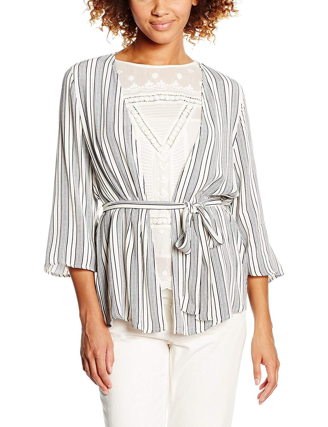 New Look Womens Alfie Striped Belted Kimono - Stockpoint Apparel Outlet