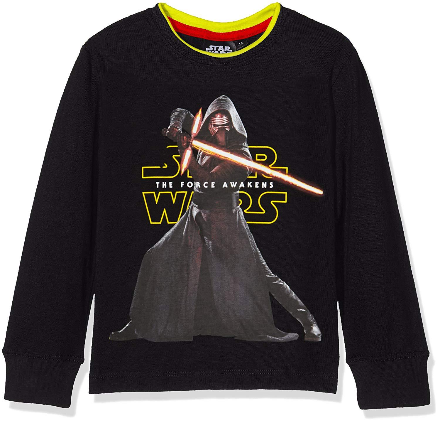 Star Wars The Force Awakens Boys Black Longsleeve Top - Stockpoint Apparel Outlet