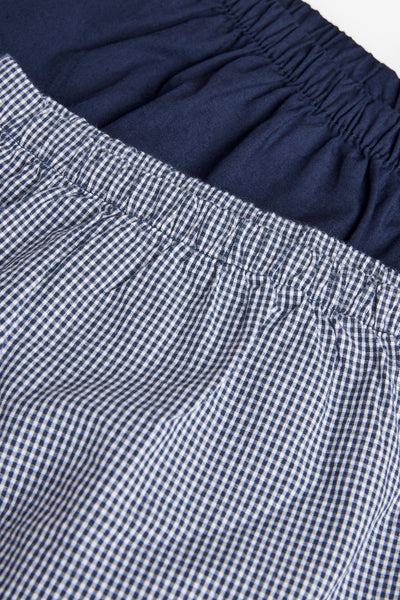 Next 2 Pack Blue Woven Baby Boys Shorts - Stockpoint Apparel Outlet