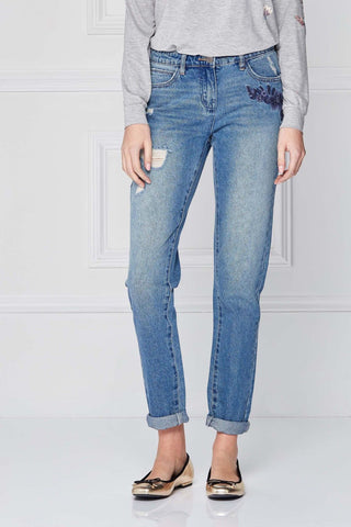 Next Embroidered Blue Jeans - Stockpoint Apparel Outlet
