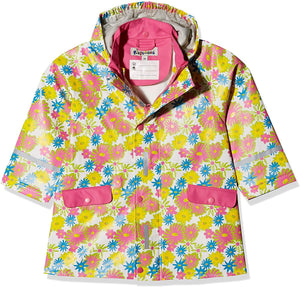 Playshoes Girl's Rain Jacket Floral Print Raincoat - Stockpoint Apparel Outlet