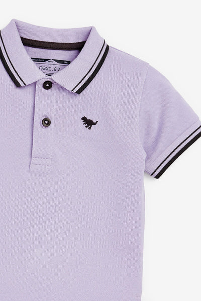 Next Lilac Plain Younger Boys Polo Shirt - Stockpoint Apparel Outlet