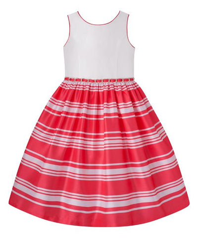 American Princess Coral & White A-Line Baby Girls Dress - Stockpoint Apparel Outlet