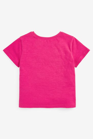 Next Bright Pink Short Sleeve Plain Baby Boys T-Shirt - Stockpoint Apparel Outlet