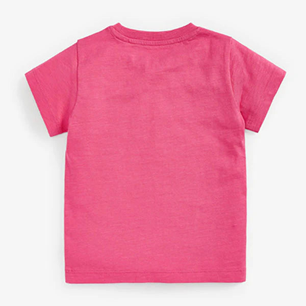 Next Pink Short Sleeve Plain Baby Boys T-Shirt - Stockpoint Apparel Outlet