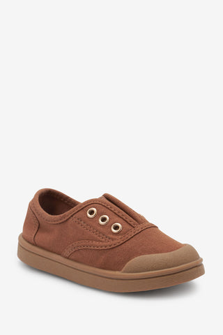 Next Tan Brown Laceless Baby Boys Pumps - Stockpoint Apparel Outlet