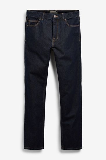 Next Dark Blue Straight Fit Cotton Mens Jeans - Stockpoint Apparel Outlet