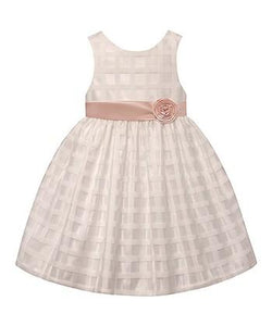 American Princess Girls Ivory Peach Spring A-Line Dress - Stockpoint Apparel Outlet