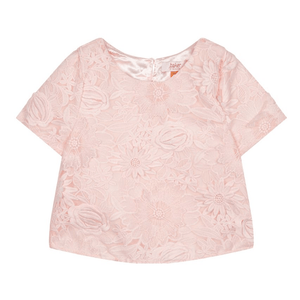 Ted Baker Girls Light Pink Floral Lace Top