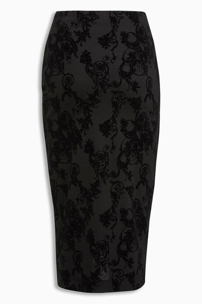 Next Womens Black Flock Pencil Skirt - Stockpoint Apparel Outlet