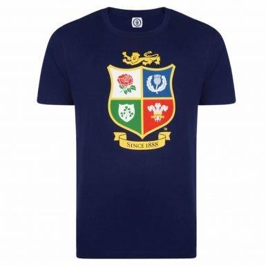 British & Irish Lions Rugby Crest Mens Navy T-Shirt