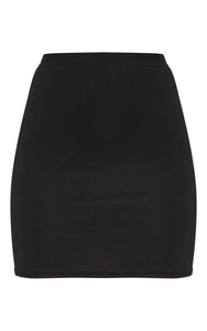 PrettyLittleThing Womens Basic Black Jersey Mini Skirt - Stockpoint Apparel Outlet